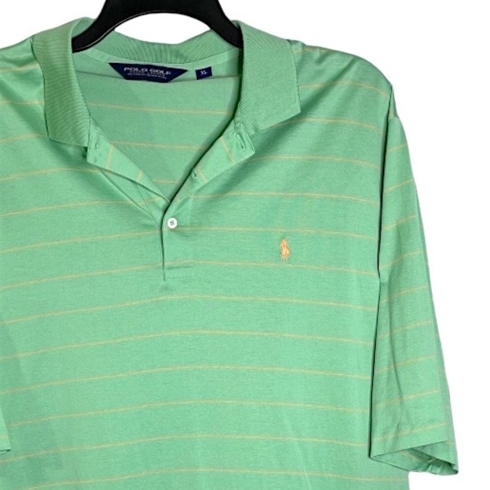 Polo GOLF Ralph Lauren Men's XL Green Peach Stripe